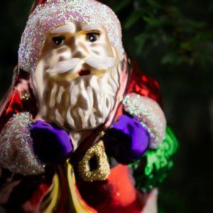 Large Santa, Vintage Old World Christmas Glass Ornament